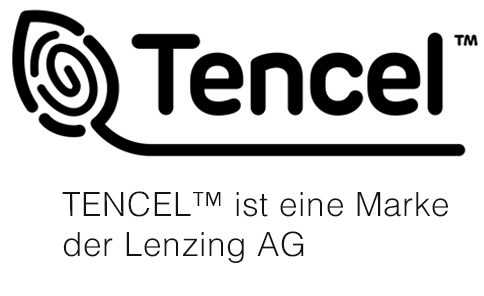 Wir setzen in Teilen der Kollektion Tencel ein. Diese innovative Zellulosefaser wird aus Holz gewonnen und in einem nachhaltigen Verfahren verarbeitet. Tencel Logo